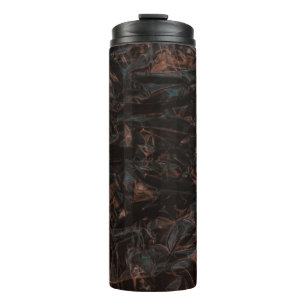 Brown dried leaves on ground thermal tumbler