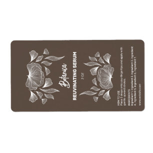 Brown Dropper Bottle Labels