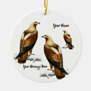 Brown Eagle Bestie Personalized Ceramic Ornament