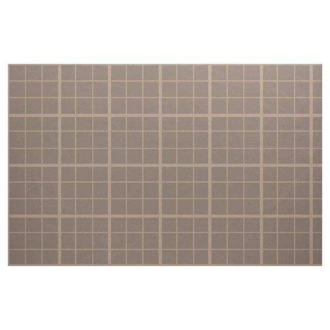 Brown Earth Tone Windowpane Check  Fabric (Fat Quarter)