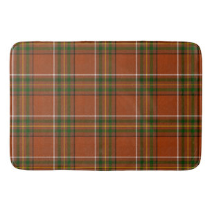 Brown Earthy Plaid Tartan  Bath Mat