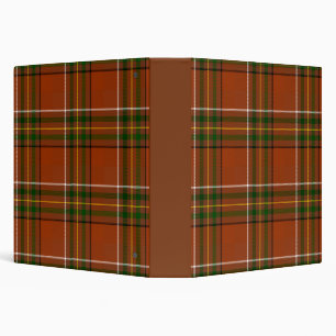 Brown Earthy Plaid Tartan Binder