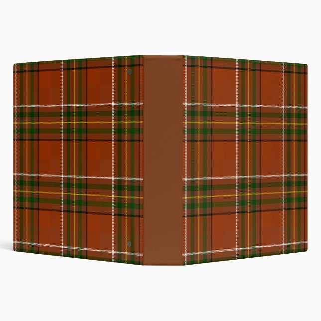 Brown Earthy Plaid Tartan  Binder (Background)