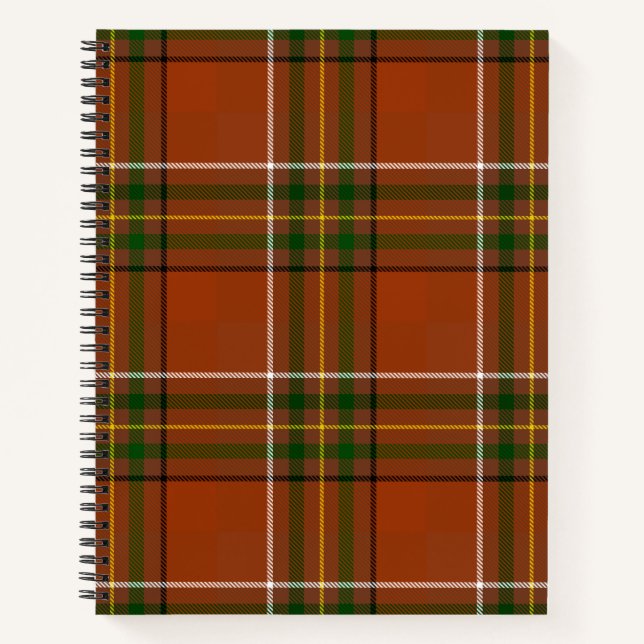 Brown Earthy Plaid Tartan  Notebook (Front)
