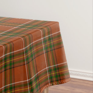Brown Earthy Plaid Tartan Tablecloth