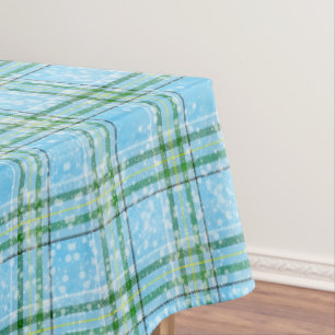 Brown Earthy Plaid Tartan  Tablecloth