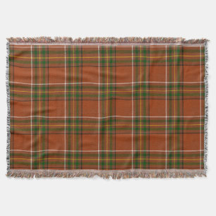 Brown Earthy Plaid Tartan  Throw Blanket