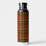 Brown Earthy Plaid Tartan  Water Bottle<br><div class="desc">Twill tartan pattern with a warm,  rustic colour palette. A dominant burnt orange base is layered with deep forest green bands and accented by crisp white and golden-yellow pinstripes,  creating a classic aesthetic inspired by heritage textiles and autumnal tones.</div>