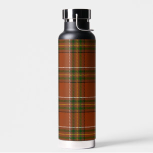 Brown Earthy Plaid Tartan  Water Bottle