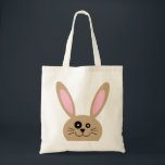 Brown Easter Bunny Tote Bag<br><div class="desc">Add you child's name for the perfect custom Easter Egg bag!</div>
