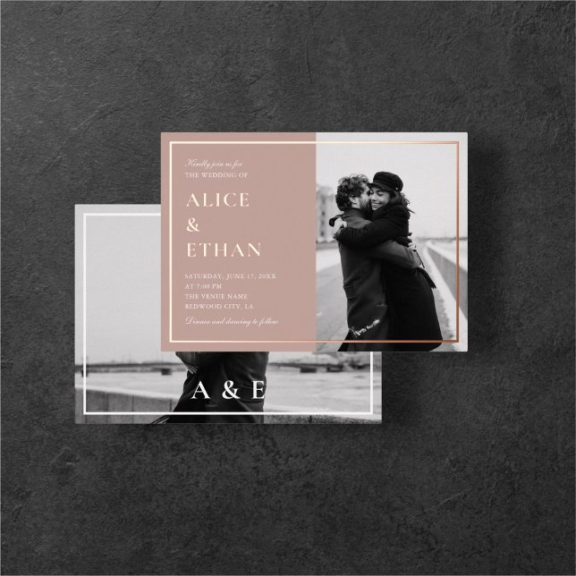 Brown Elegant Calligraphy Photo Wedding (Creator Uploaded)