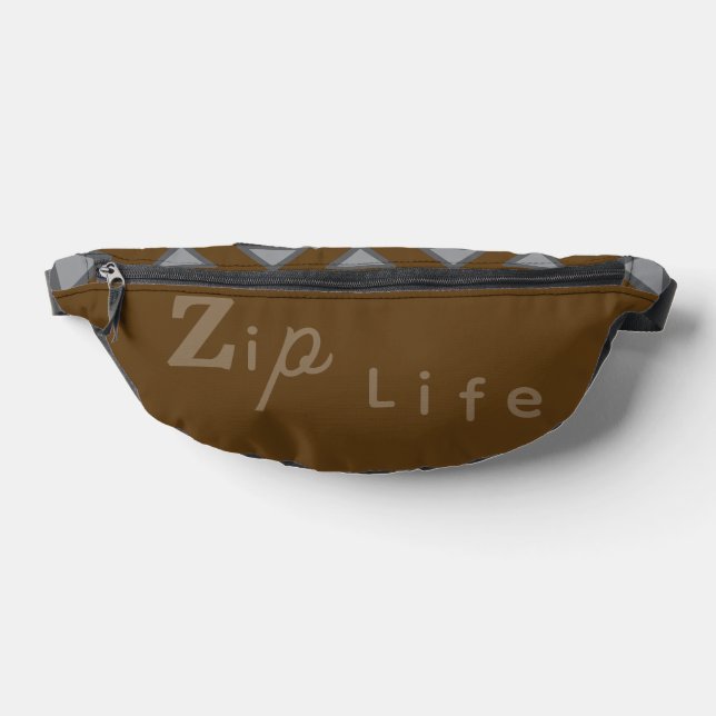 Brown Élégant Zip Life Cut Sew Fanny Pack (Poser)