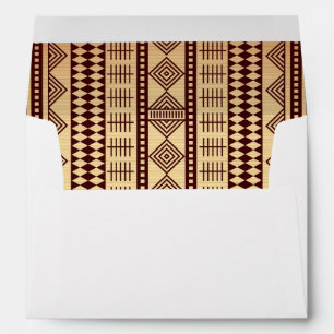 Brown ethnic texture envelopes