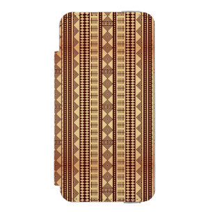 Brown ethnic texture incipio watson™ iPhone 5 wallet case