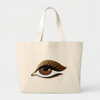 brown eye large tote bag