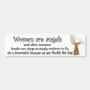 Brown Eyed Blonde Women Are Angels Bumper Sticker