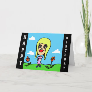 Brown Eyed Girl Customize Birthday Card