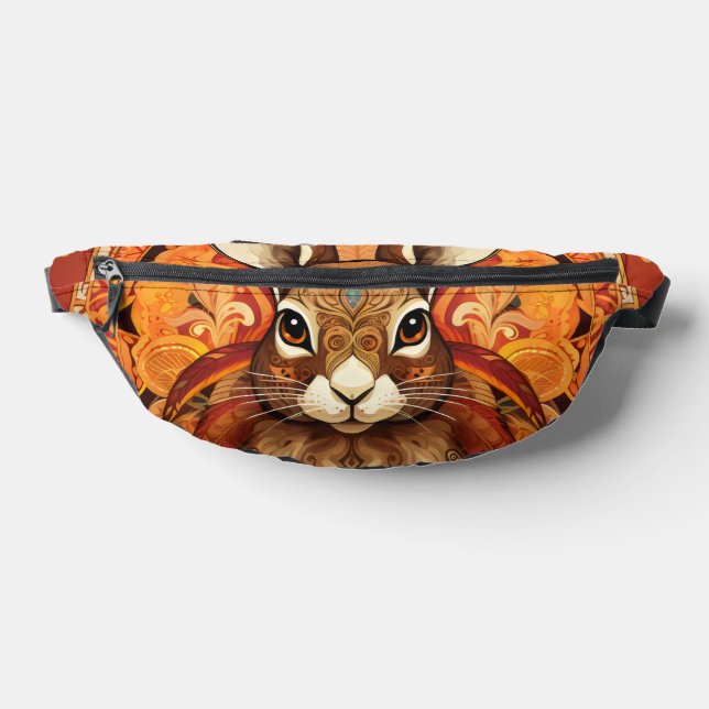 Brown eyed Solarpunk Bunny Fanny Pack (Lay Down)