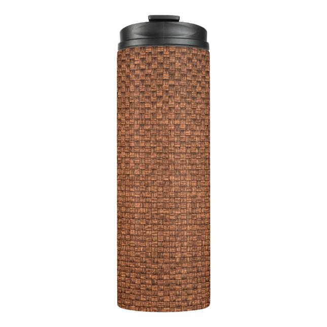 brown fabric texture for background thermal tumbler (Front)