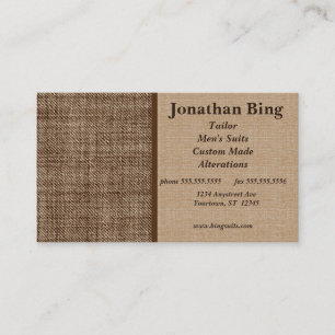 Brown Fabric Texture Tailor Business Card