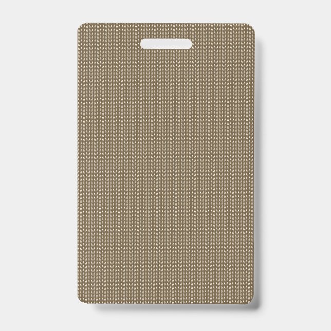 Brown fabric with a repeating vertical pattern of  badge (Front)