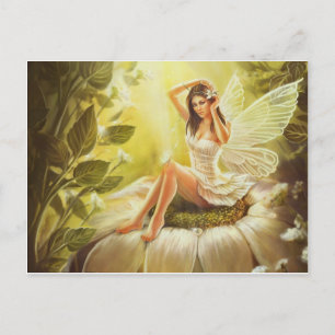 brown fairy postcard