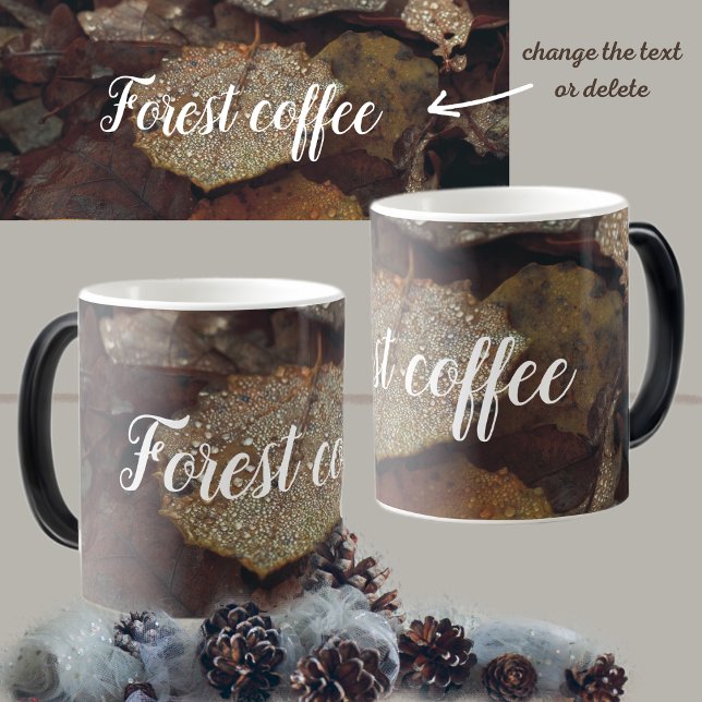 Brown fallen leaves after rain magic mug (Creator Uploaded)