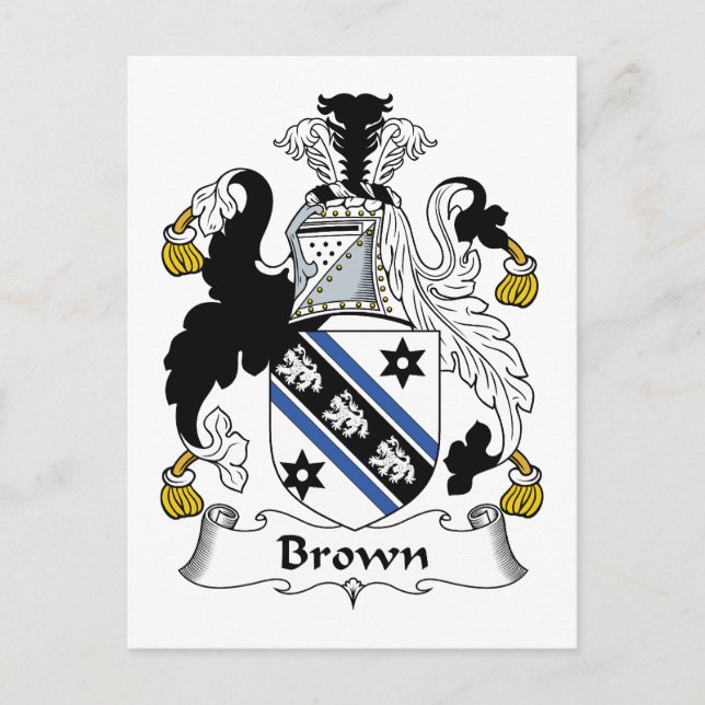 Brown Family Crest Postcard (Front)