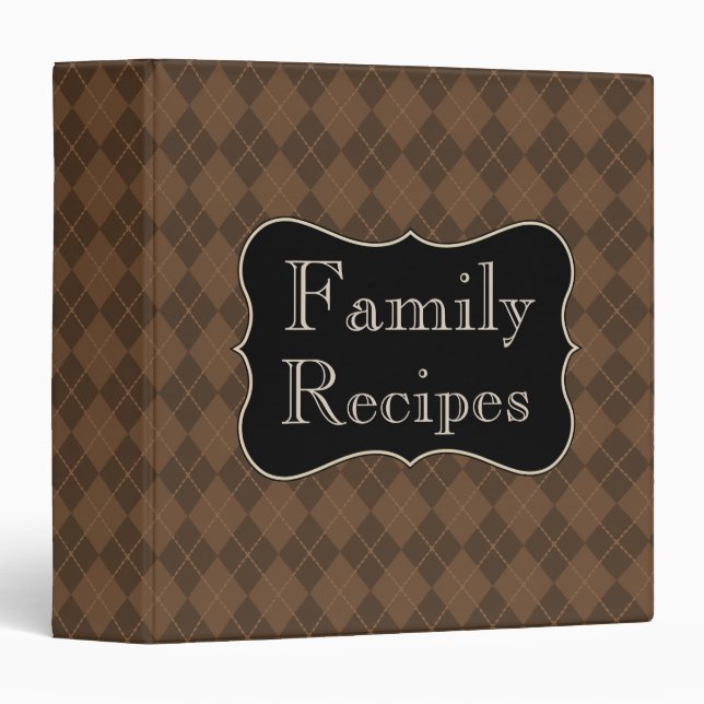 Brown Family Recette Organisateur Classeur Cadeau (Devant/Côté)