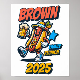 Brown Family Reunion 2025 Personalized Matching Su Poster