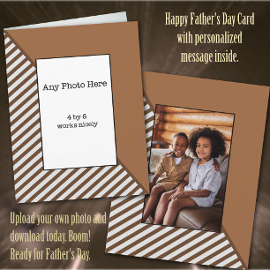 Brown Father's Day Card to Frame Your Photo