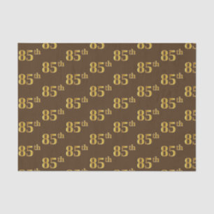 Brown, Faux Gold 85th (Eighty-Fifth) Event Tissue Paper