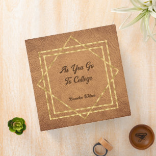 Brown Faux Leather Binder