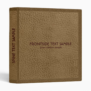 Brown Faux Leather Look Avery Binder