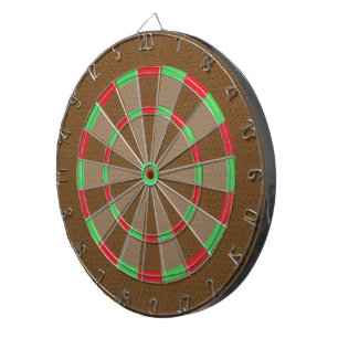 Brown Faux Leather Texture Dartboard