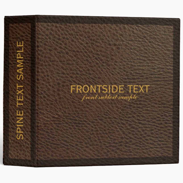 Brown Faux Leather Texture Look Binder (Front/Spine)