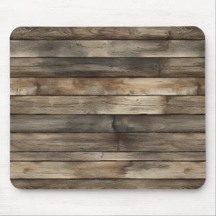 Brown Faux Wood Mouse Pad