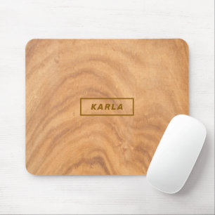 Brown Faux Wood Mouse Pad