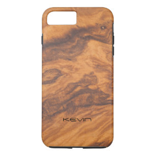 Brown Faux Wood Texture Modern Design iPhone 8 Plus/7 Plus Case