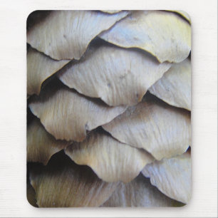 Brown fir cone pattern mouse pad