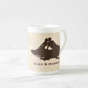 Brown Fishing Lovers Personalized Bone China Mug
