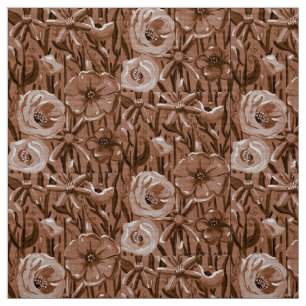 Brown Floral Fabric