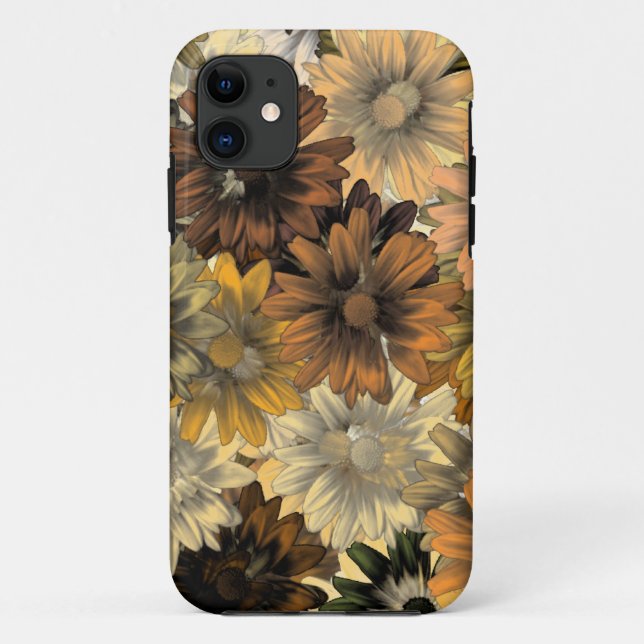Brown floral pattern Case-Mate iPhone case (Back)