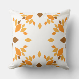 brown floral pattern pillow