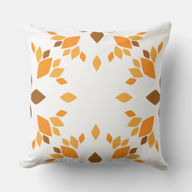 brown floral pattern pillow (Front)