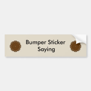 Brown Flower Ribbon by Kenneth Yoncich Bumper Sticker