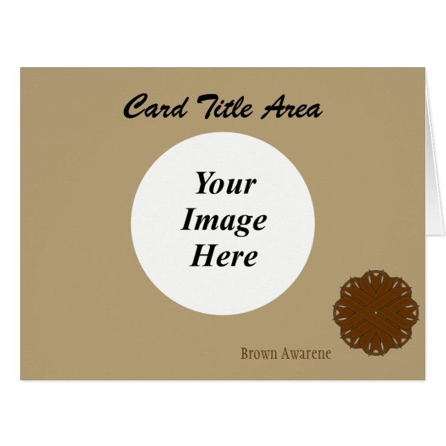 Brown Flower Ribbon Template by Kenneth Yoncich (Front Horizontal)