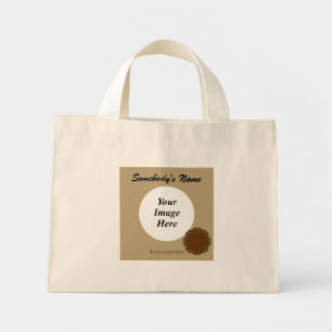 Brown Flower Ribbon Template by Kenneth Yoncich Mini Tote Bag