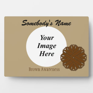 Brown Flower Ribbon Template by Kenneth Yoncich Plaque