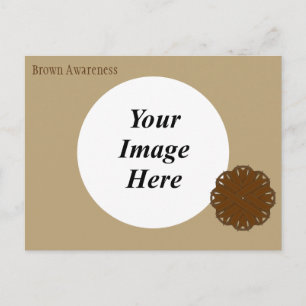 Brown Flower Ribbon Template by Kenneth Yoncich Postcard